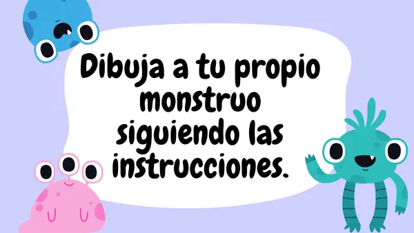 Crea a tu monstruo. Lectura y seguimiento de instrucciones