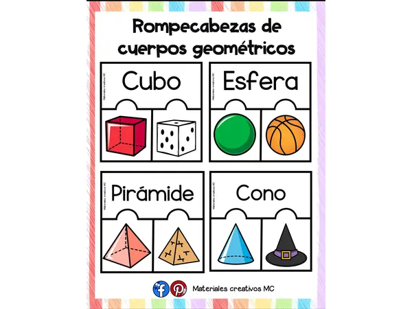 Rompecabezas de cuerpos geométricos 