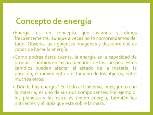 PRESENTACION SEXTO BASICO, "La  ENERGIA" ,UNIDAD 3, NATURALES