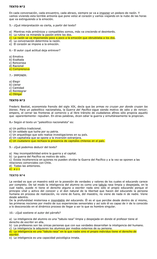 ENSAYO PAES BREVE (Incluye pauta)