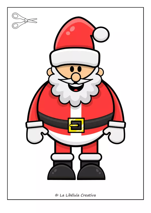 Build a Christmas's Crafts Santa Claus Color Cut out Puzzle