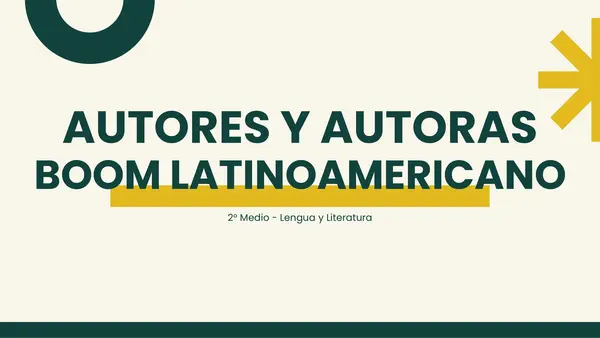 PPT Autores y autoras del Boom latinoamericano 