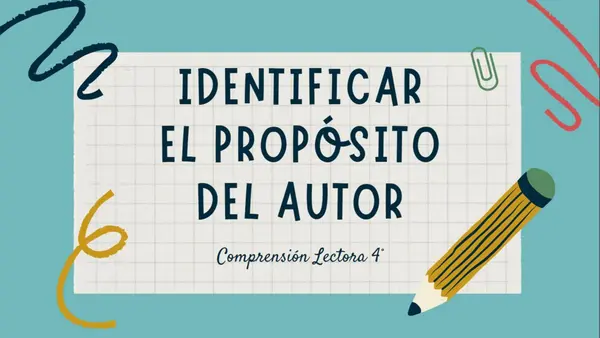 Identificar el propósito del autor