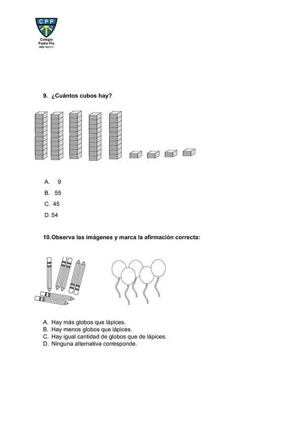 EVALUACION matematicas