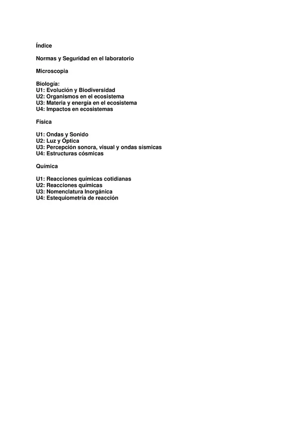 Actividades prácticas de laboratorio Primero medio - Ciencias Naturales