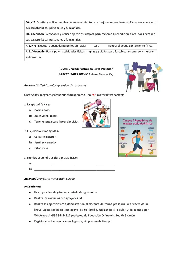 Guía de estudio con adecuación