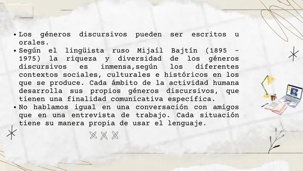 Los géneros discursivos 