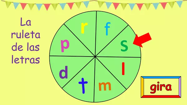 RULETA CON LETRAS DE NOMBRES DE ANIMALES 
