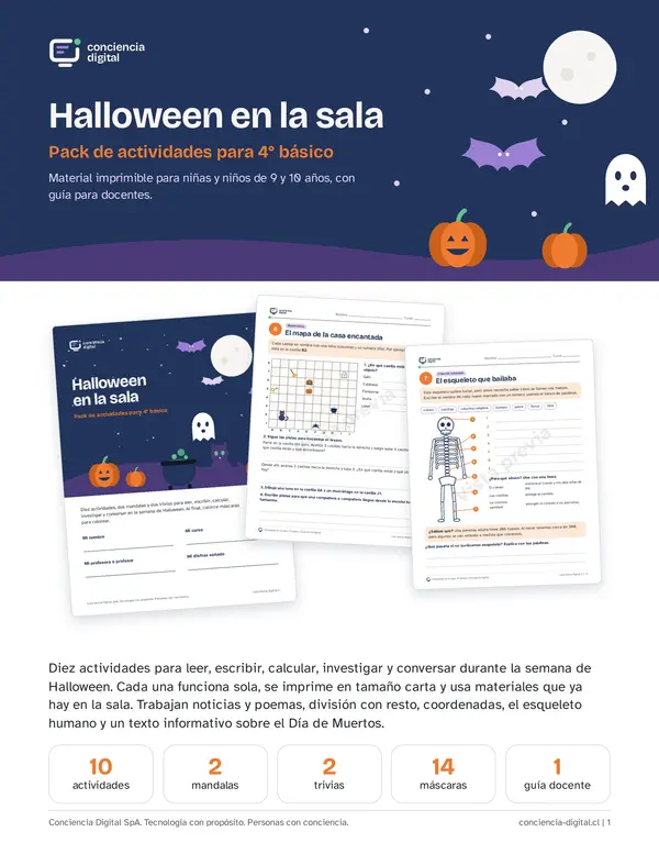Halloween en la sala - Pack de actividades 4° básico