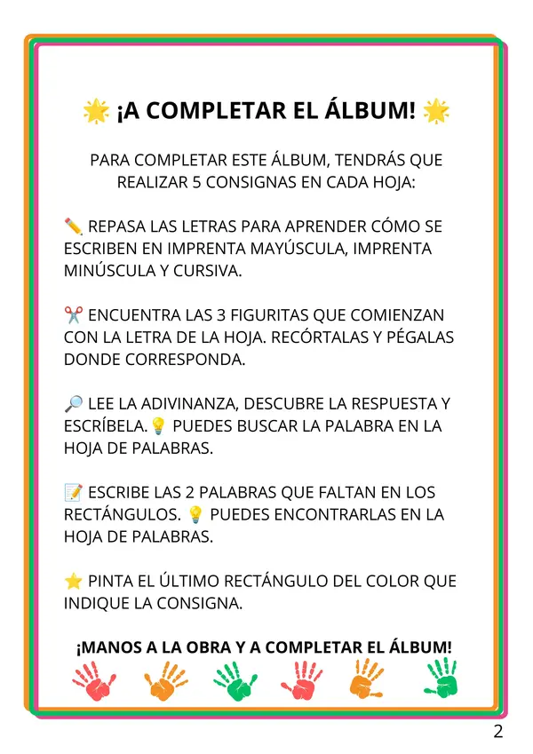 Mi álbum del abecedario