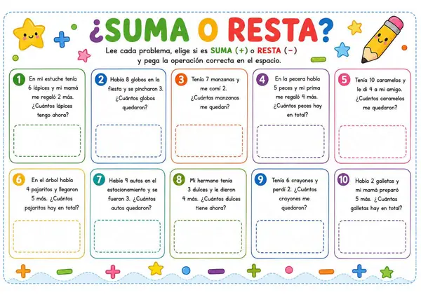 ¿SUMAMOS O RESTAMOS? ¡RESOLVAMOS PROBLEMAS!