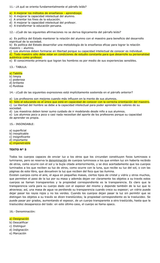 ENSAYO PAES BREVE (Incluye pauta)