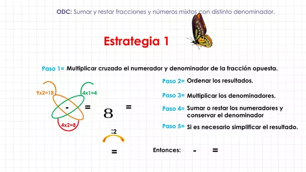 Suma y resta de fracciones y números mixtos con distinto denominador