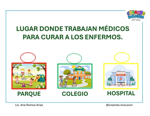 INFERENCIAS CON VOCABULARIO DE LUGARES