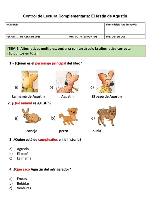 Prueba El Festin de Agustín