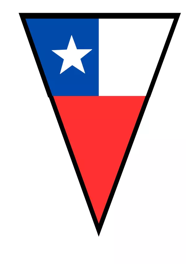 Banderín Decorativo  "Viva Chile" para fiestas patrias 