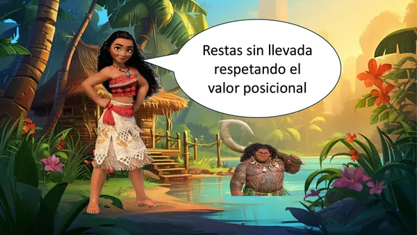 Restas sin llevada respetando el valor posicional