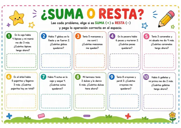 ¿SUMAMOS O RESTAMOS? ¡RESOLVAMOS PROBLEMAS!