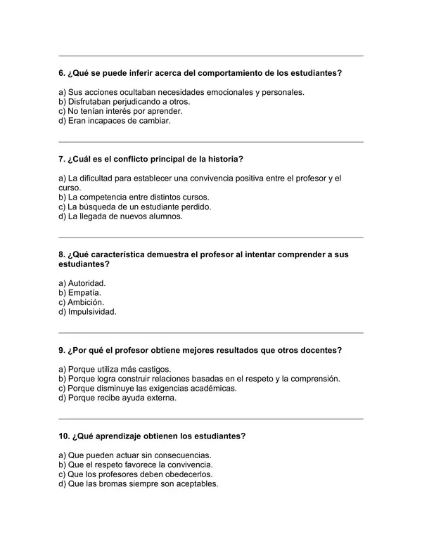 Prueba del libro " El terror de sexto b” (Yolanda Reyes Villamizar)