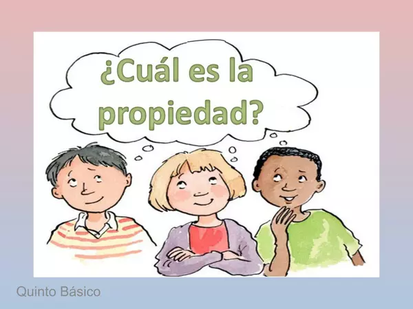 presentacion identificando propiedades de la multiplicacion , quinto basico