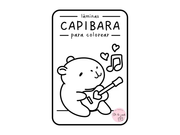 Libro para colorear capybara