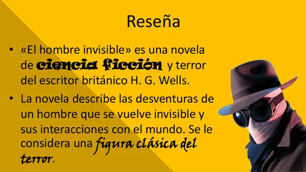 El hombre Invisible. Preparación para la lectura