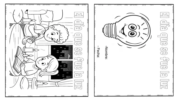 Mini libro para colorear "Corte de luz".