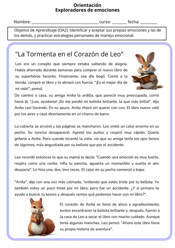 Identificar y aceptar las Emociones, Orientación