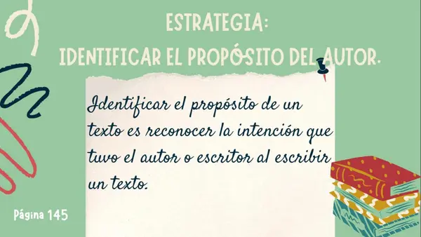 Identificar el propósito del autor