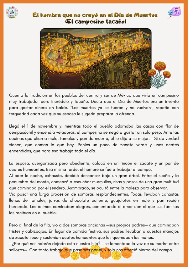 16 Leyendas de Día de Muertos y Halloween + Actividades