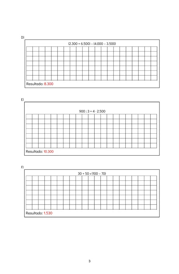 Evaluación de ejercicios combinados