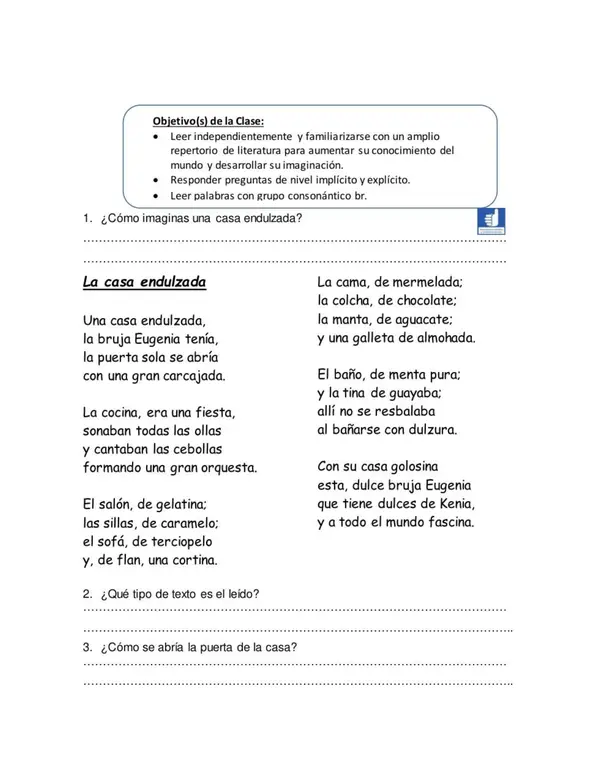 Guia de Lectura La Cabra de Bruno y Grupo BR para Lenguaje 1 Basico