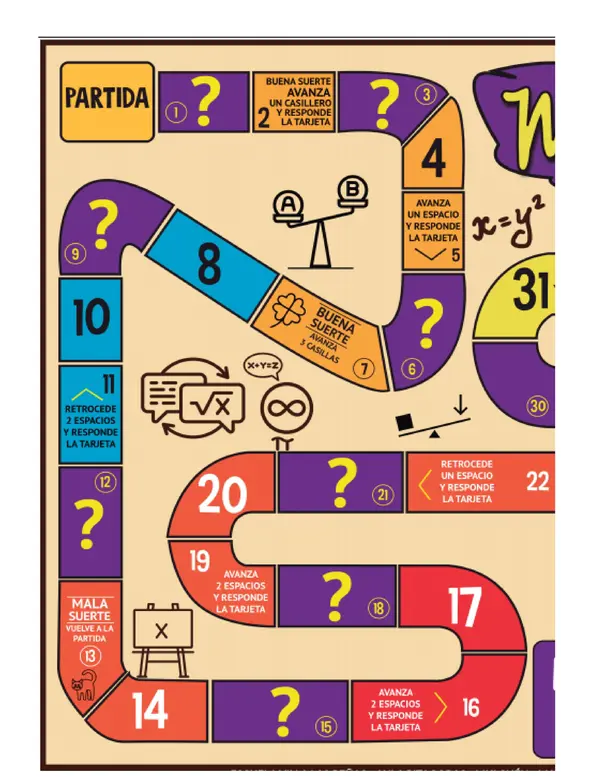 Juego de tablero matemático