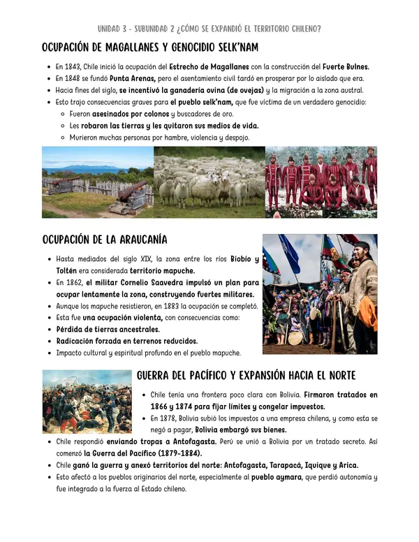 6° Resumen Conformación territorio chileno