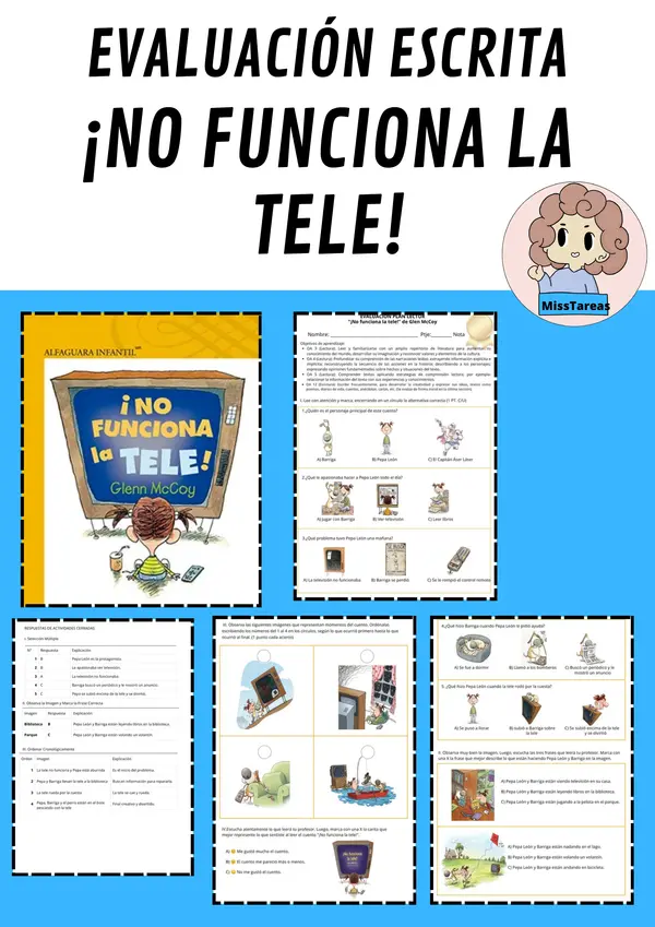 Evaluación Plan Lector "¡No funciona la tele!"