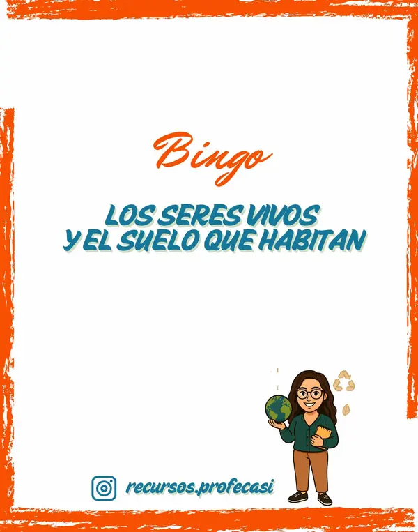 BINGO LOS SERES VIVOS Y EL SUELO QUE HABITAN