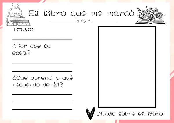 “El libro que me marcó” – Actividad de reflexión lectora - Cierre de año escolar