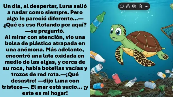 Cuento "Luna, la tortuga que cuida el mar"