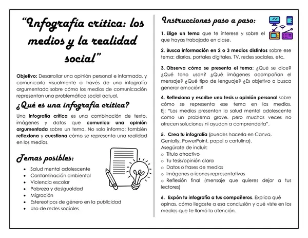 Guía de trabajo - creación de infografía critica de los MMC