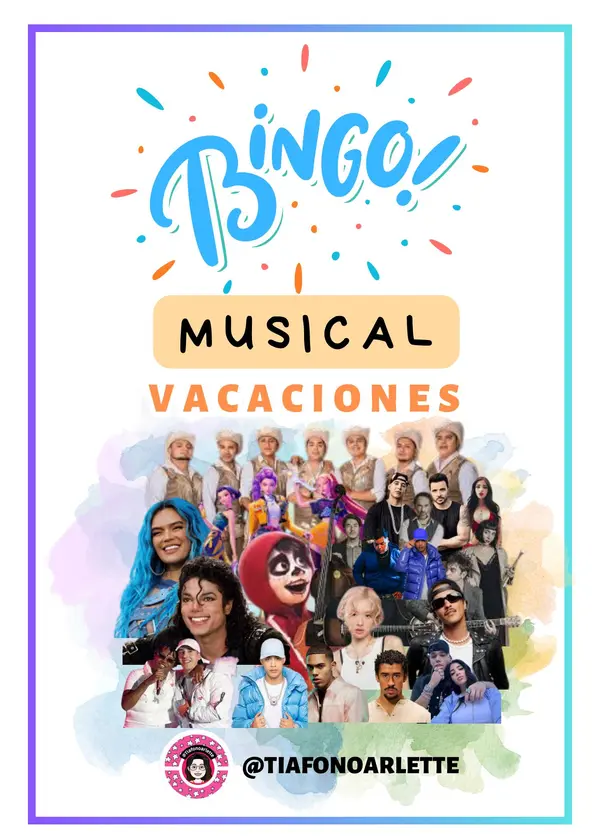 🎶 Bingo Musical Vacaciones🎶