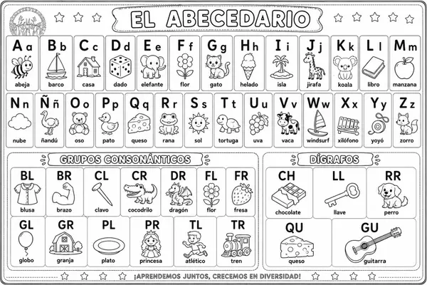 Abecedario para mesa