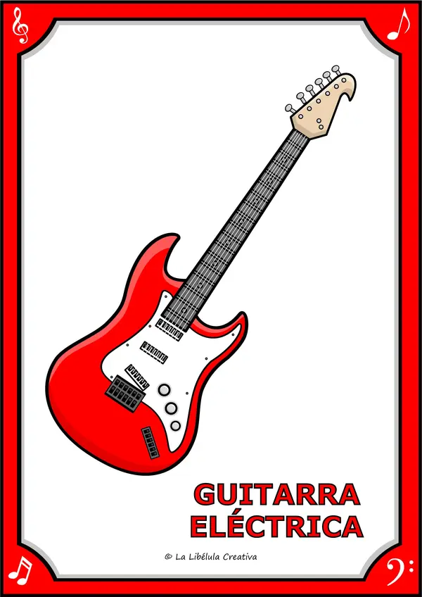 Posters Afiches Instrumentos Musicales Color Música