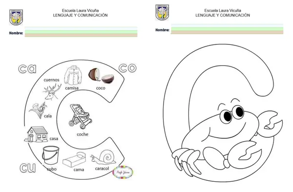 guía método Matte lección casa, ca, co, cu