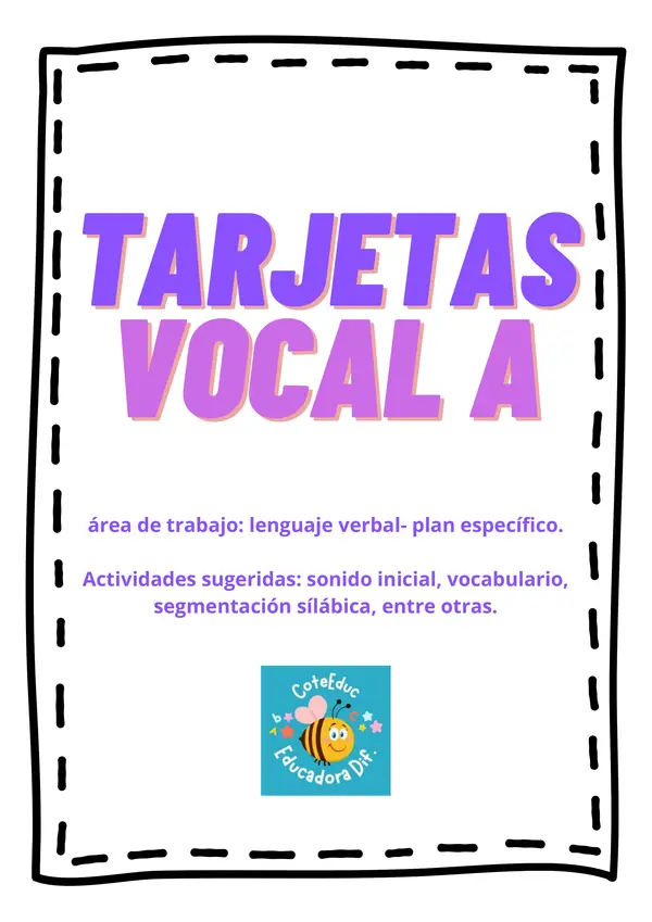 Tarjetas vocal A 