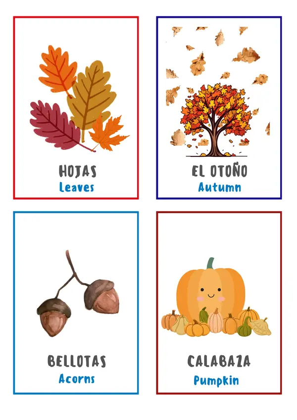 Aprende sobre el Otoño / Fall de forma divertida y bilingüe! 