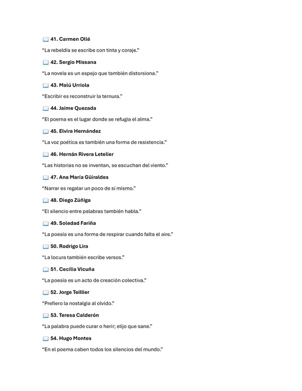100 frases motivacionales de escritoras y escritores Chilenos