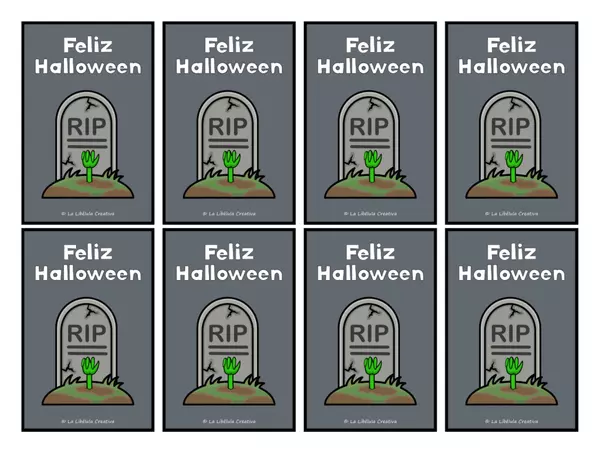 Tarjetas de Halloween Personajes Regalos Fiesta 2