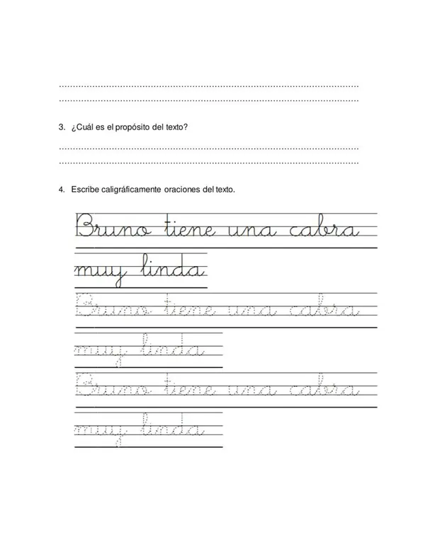 Guia de Lectura La Cabra de Bruno y Grupo BR para Lenguaje 1 Basico