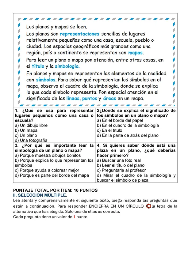prueba de historia y geografía 2° básico 