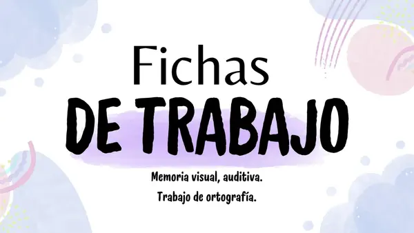 Fichas de trabajo. Dislexia b y p